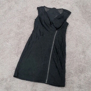 Cenia New York Black Lace Overlay dress Marilyn‎ Fit zipper slit option size 4